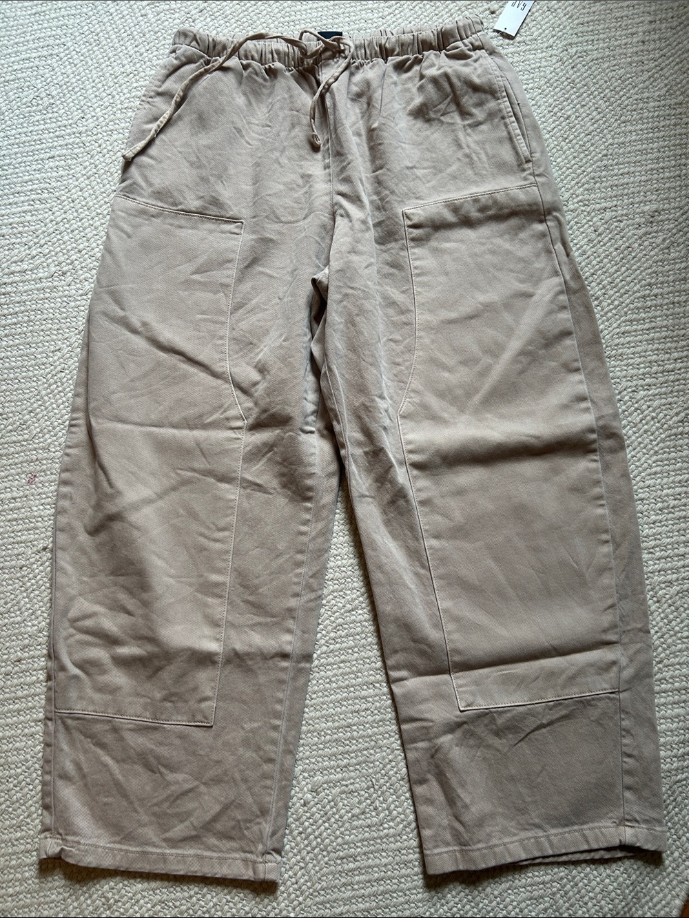 GAP Beige Drawstring Utility Trousers